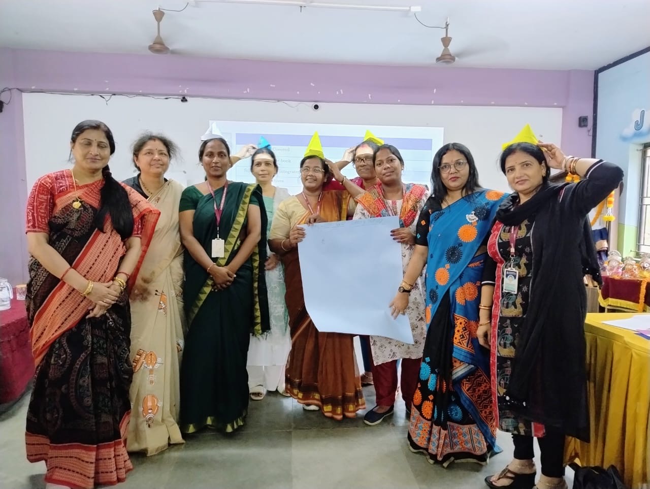 Vice Principal Ms. Pallabi Mohapatra as CBSE Resource Person conducted a workshop on Art Integrated Learning at Amrita Vidyalayam, Janla, Khordha on 7th May 2024