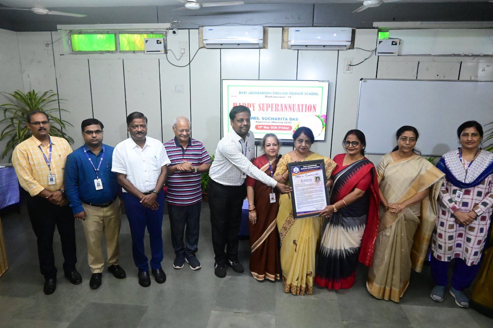 BJEM School bids a heartfelt farewell to Madam Sucharita Das, Supervisor, Nursery Wing