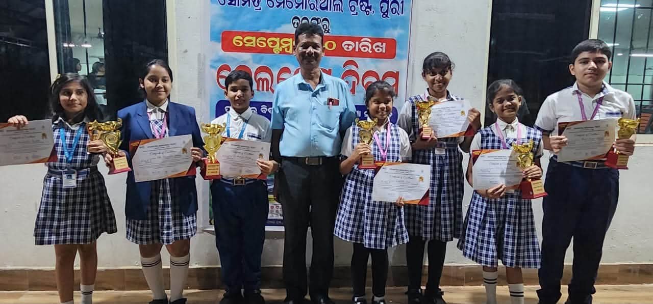 Our young achievers awarded with Certificate & Prize for Inter School Road Safety Awareness Competition by RTO, Bhubaneswar